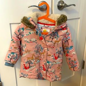 Adorable infant/toddler Boden woodland animal coat.